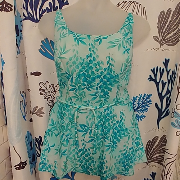 Vintage Other - Vintage 60s 70s Cole of California Aqua Swim Dress